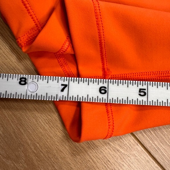 ATHLETA Women Ultimate Stash Pocket 7" Short Size XS Orange EUC Sporty Athletic - Picture 7 of 9